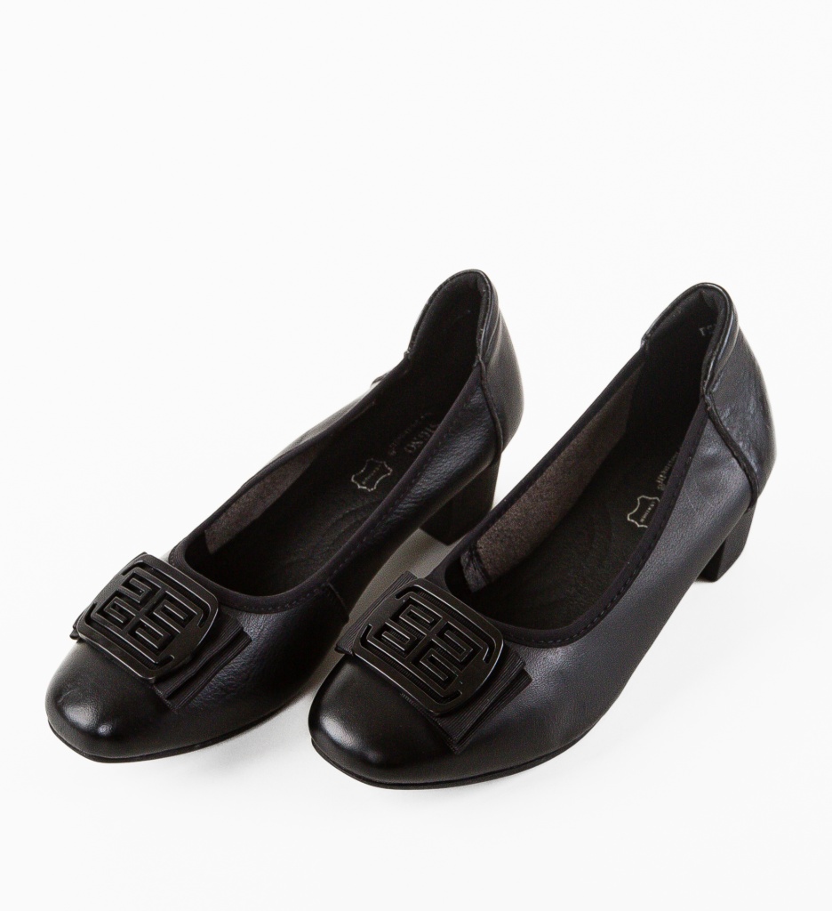 Pantofi Bobbi Negri cu Toc Elegant - imagine 7