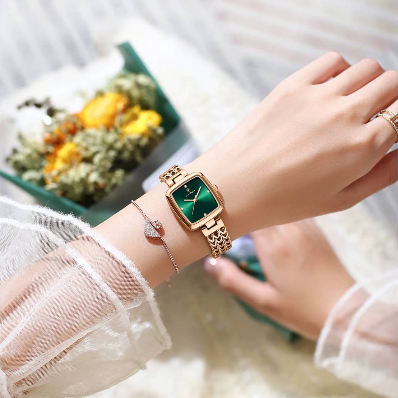 Ceas Dama Poedagar Rose Gold Stil Elegant - imagine 2