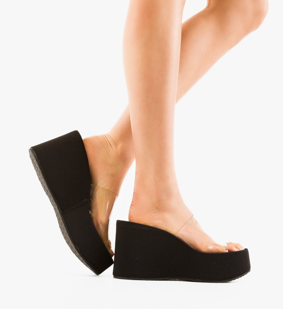 Sandale Dama Yuzic Negre Elegante - imagine 2