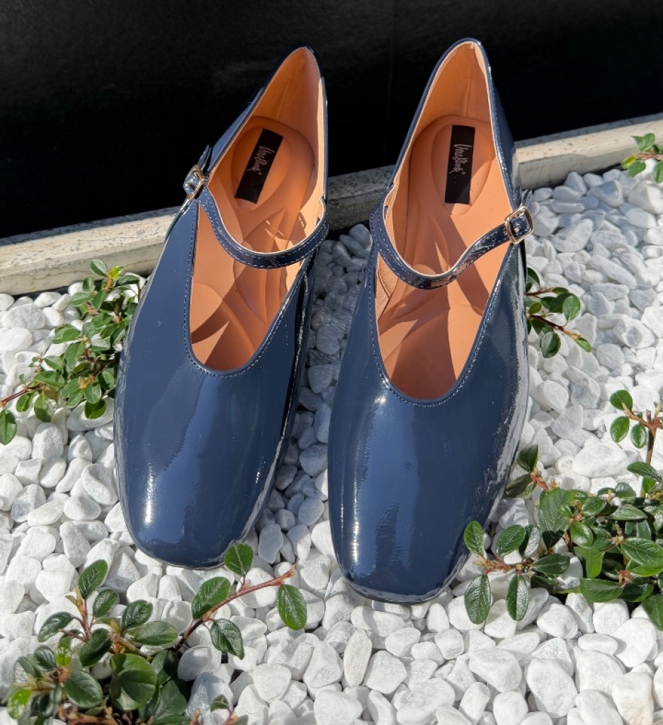 Balerini Dama Perre Bleumarin Eleganți - imagine 2