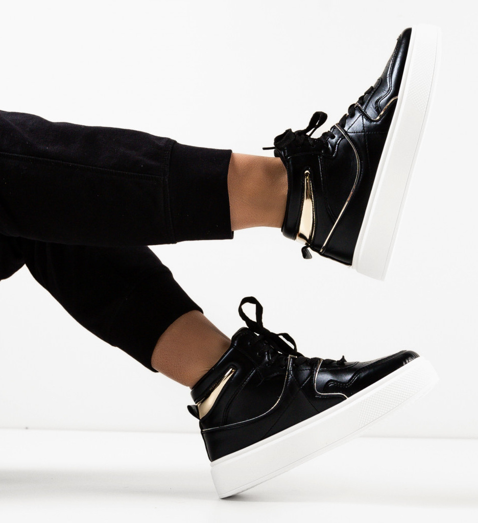 Adidasi Dama Kane Negri - Confort Maxim - imagine 3