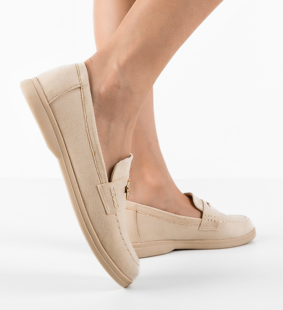 Pantofi Casual Dama Citrin Bej Confort - imagine 2