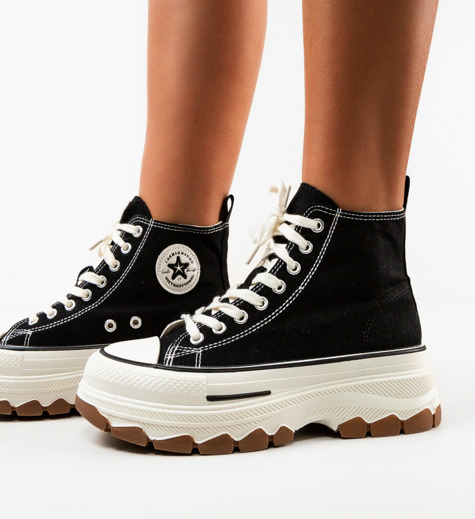 Sneakers Dama Puss Negri | Confort & Stil - imagine 2