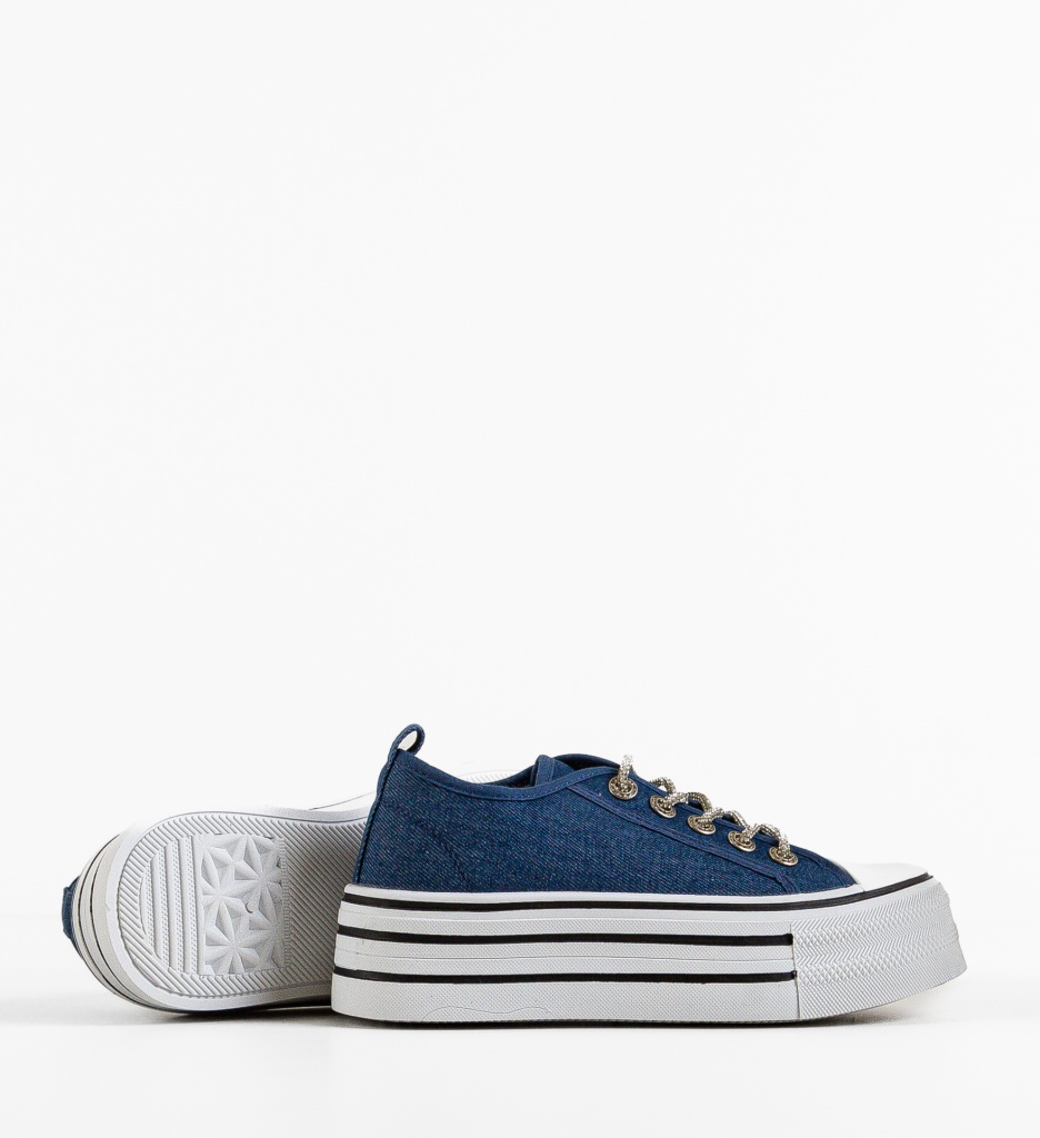 Sneakers Dama Steaia Albastri - Stil Urban Confortabil - imagine 5