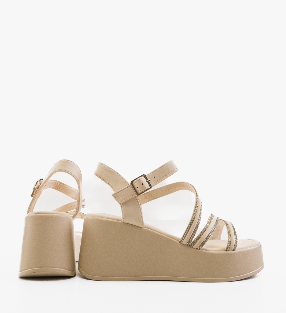 Sandale Dama Svaltar Bej Elegante - imagine 4