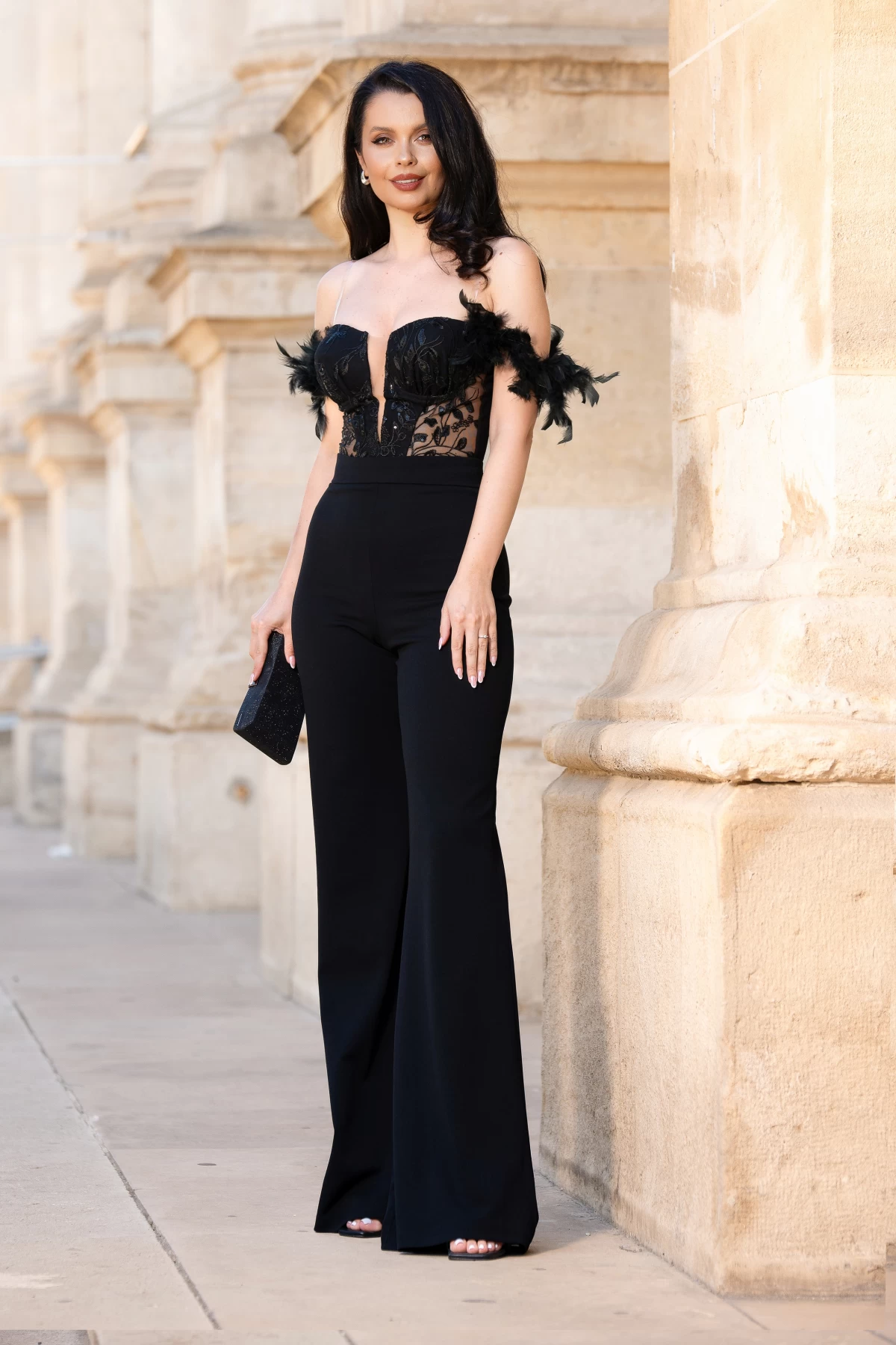 Salopeta Chanttal Leonor Neagră Elegantă