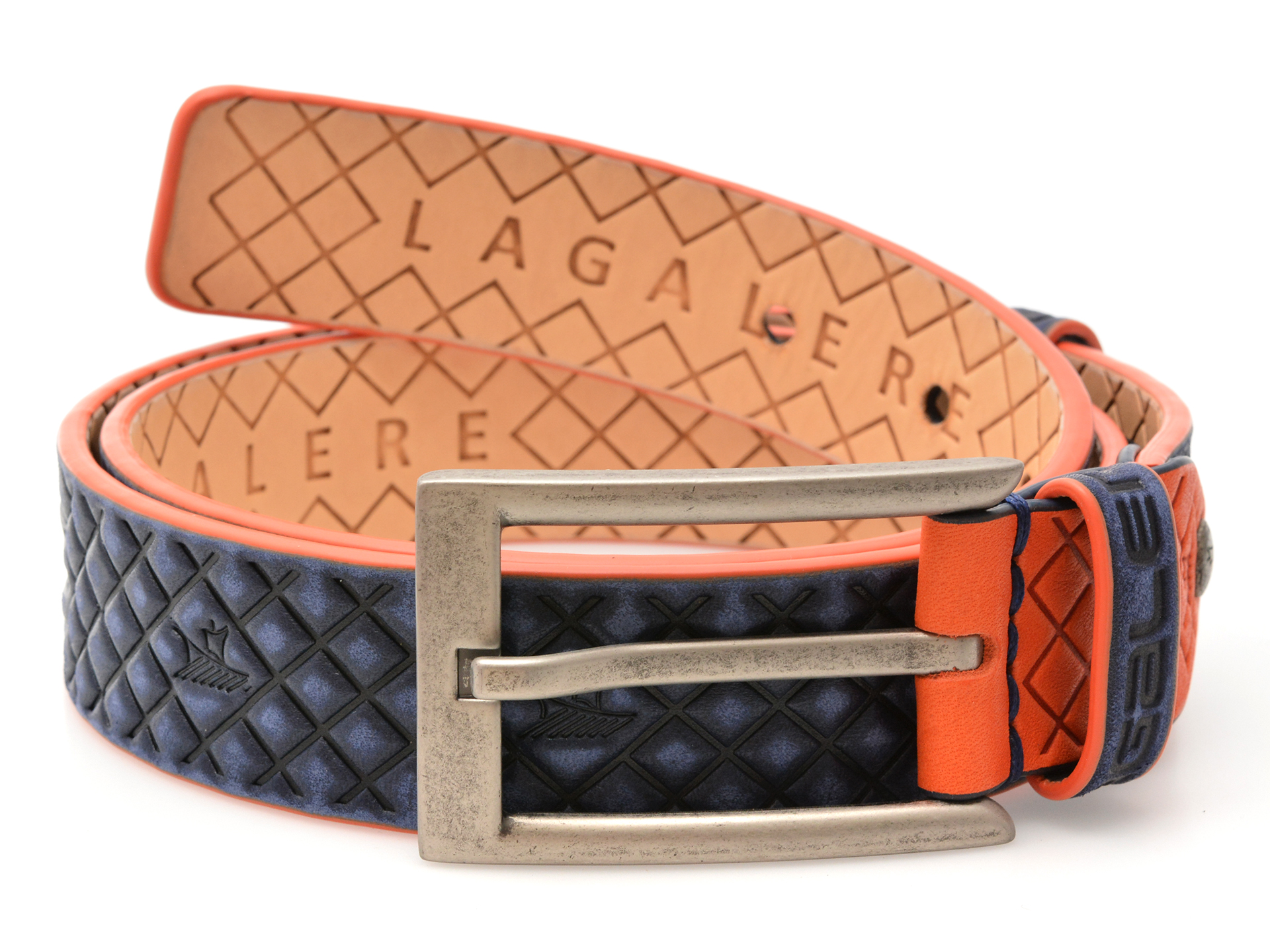 Curea La Galere Bleumarin din Piele Naturală