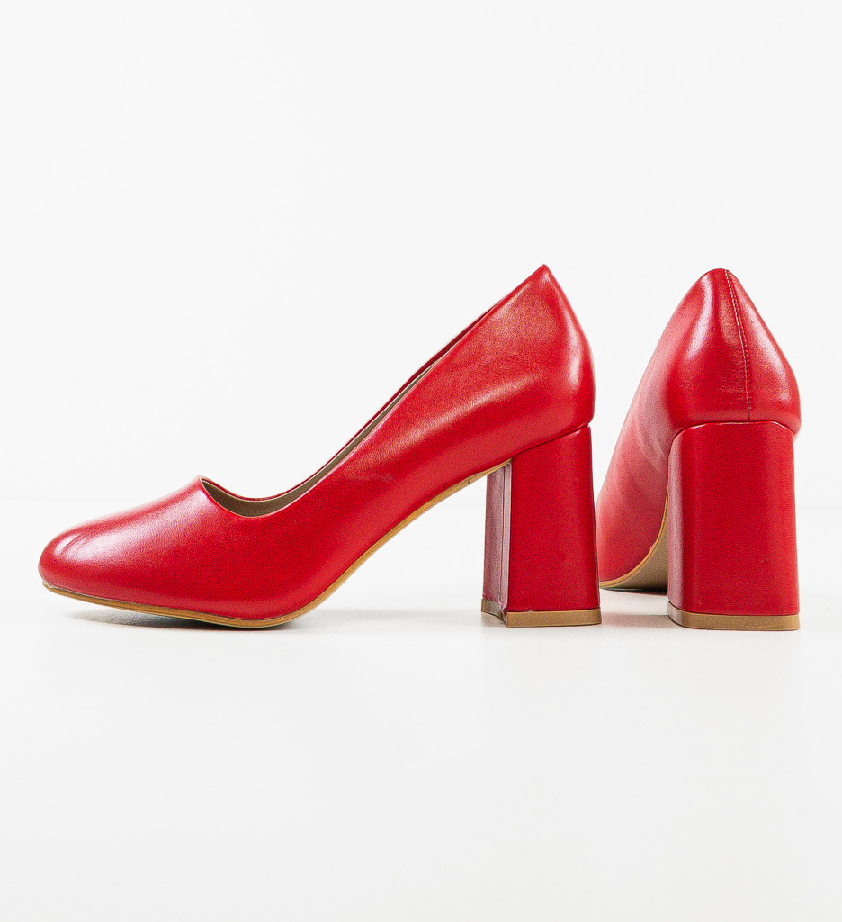 Pantofi Rosii cu Toc Eleganți - Stil Feminin - imagine 6