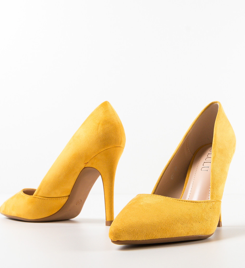 Pantofi Dama Galbeni cu Toc - Eleganță Remarcabilă - imagine 6