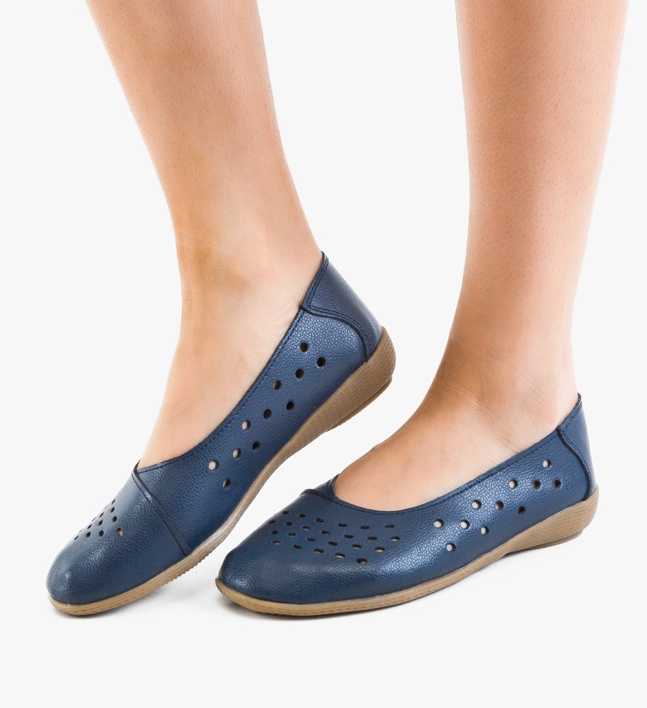 Balerini Dama Vanga Bleumarin Eleganți - imagine 4