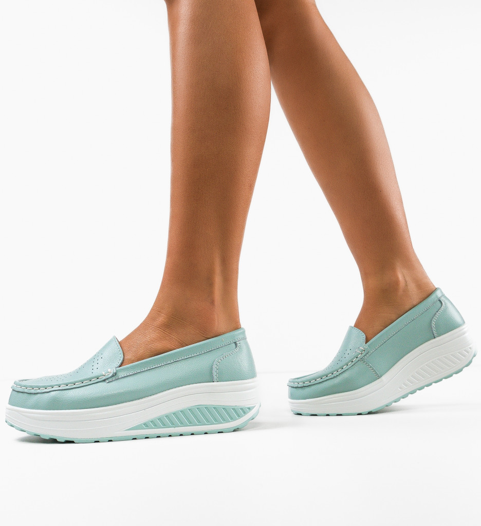 Pantofi Casual Turcoaz - Confort și Stil - imagine 2