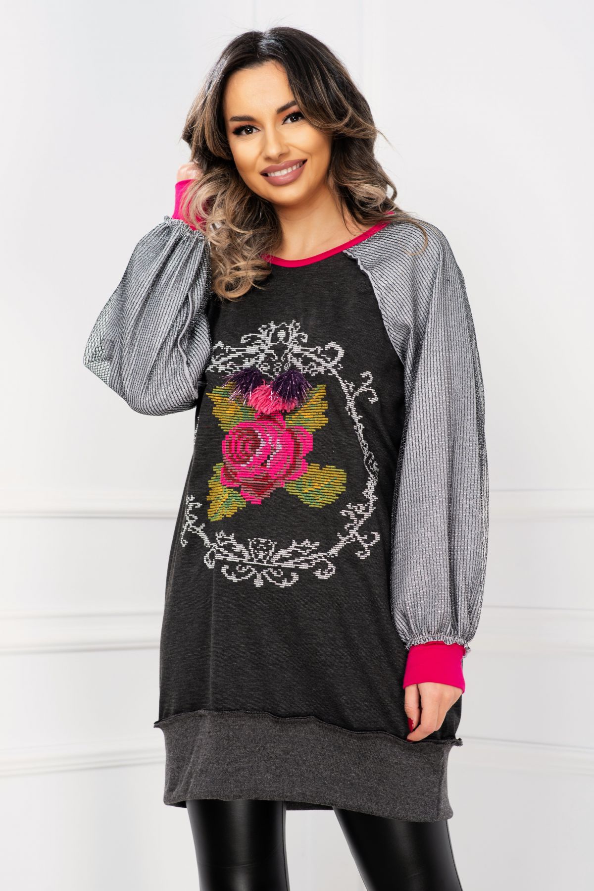 Pulover Legendaria cu Broderie Tradițională Unică