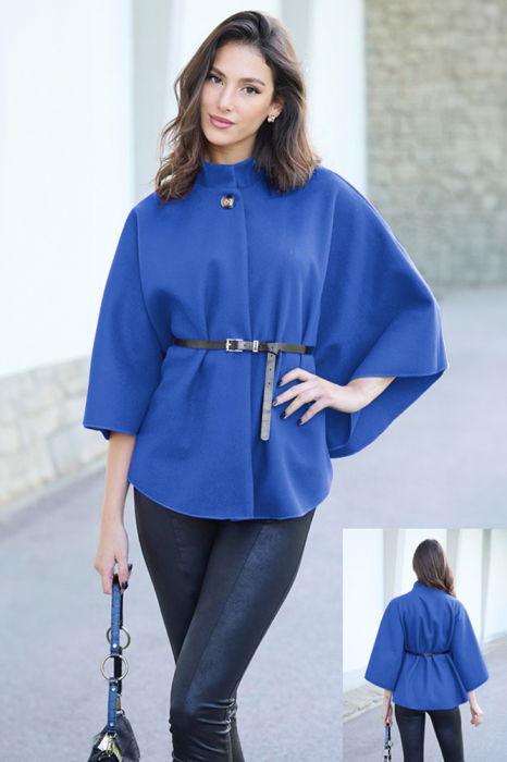 Jacheta poncho Shopika - Stil elegant, talie unică