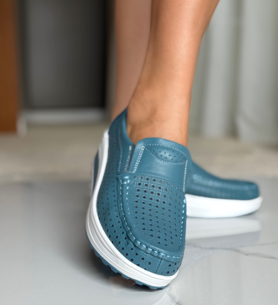 Pantofi Casual Bicaz Albastri | Confort Zilnic - imagine 3