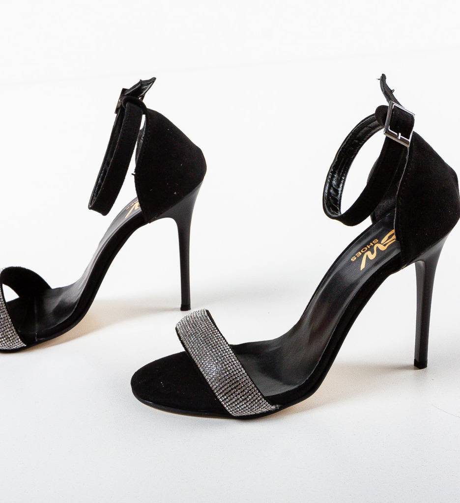 Sandale cu Toc Sonia Negre - Eleganță și Stil - imagine 5