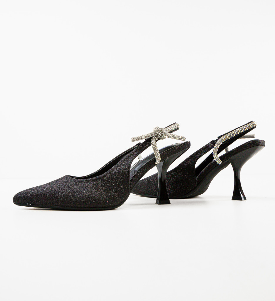 Pantofi Dama Qam Negri Eleganți cu Toc - imagine 5