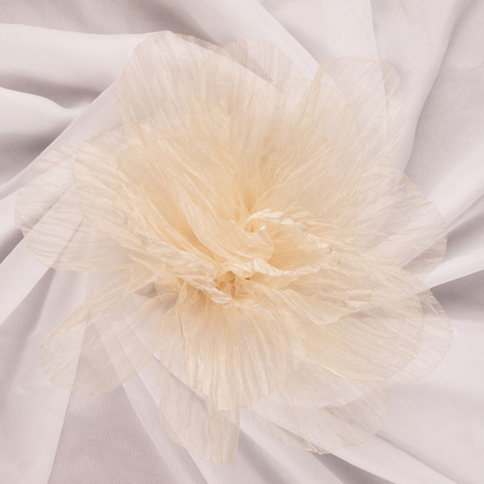 Brosa Organza Creponata | Eleganta Par & Rever | Shopika - imagine 1