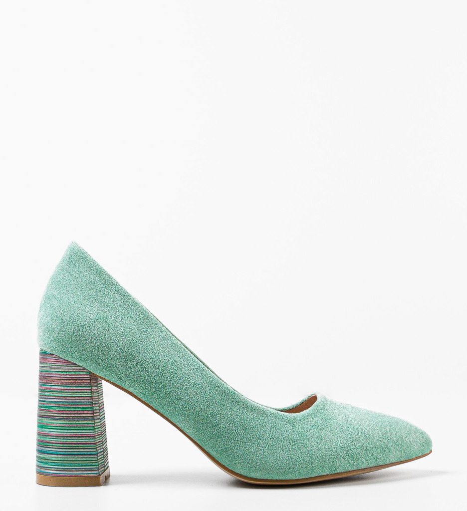 Pantofi cu Toc Ferne Turcoaz - Eleganță și Stil - imagine 5