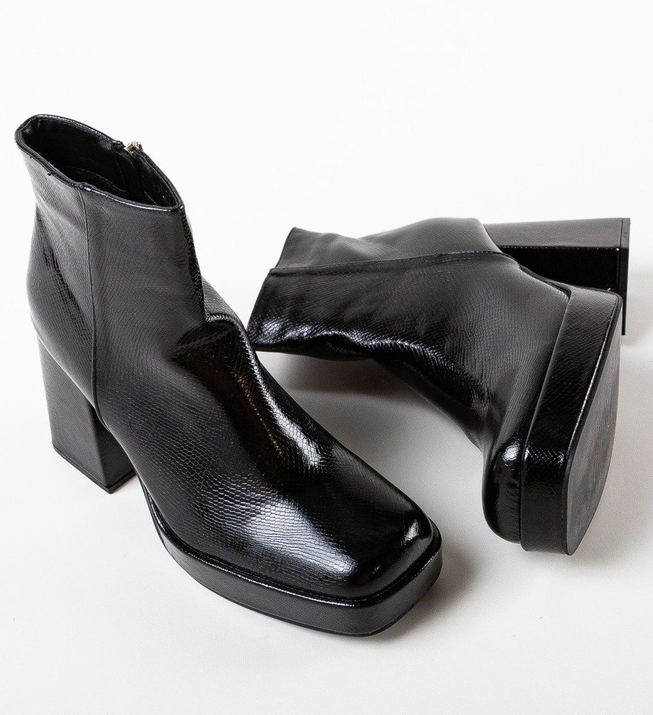 Botine Dama Eraz Negre - Eleganță și Confort - imagine 6