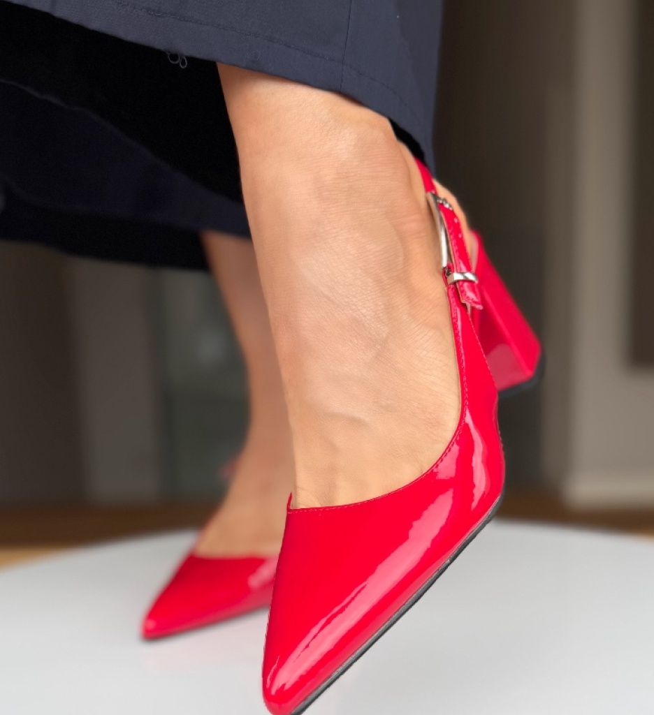 Pantofi Dama Kan Rosii Eleganți și Confortabili - imagine 3