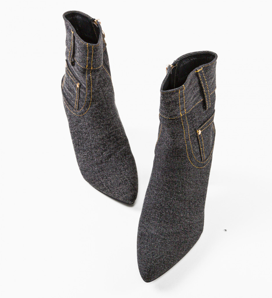Botine Dama Jean Negre | Design Casual Modern - imagine 5