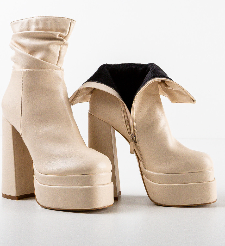 Botine Dama Nabay Bej | Eleganță și Confort - imagine 7