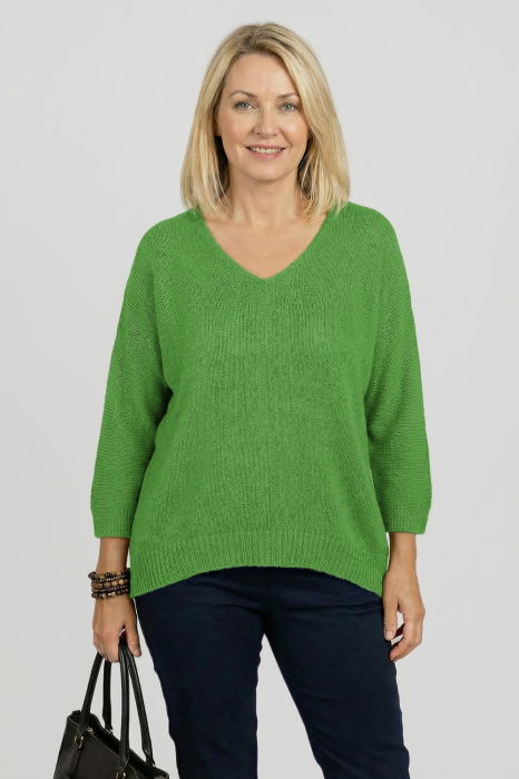 Pulover Pufos Shopika Verde | Confort și Stil