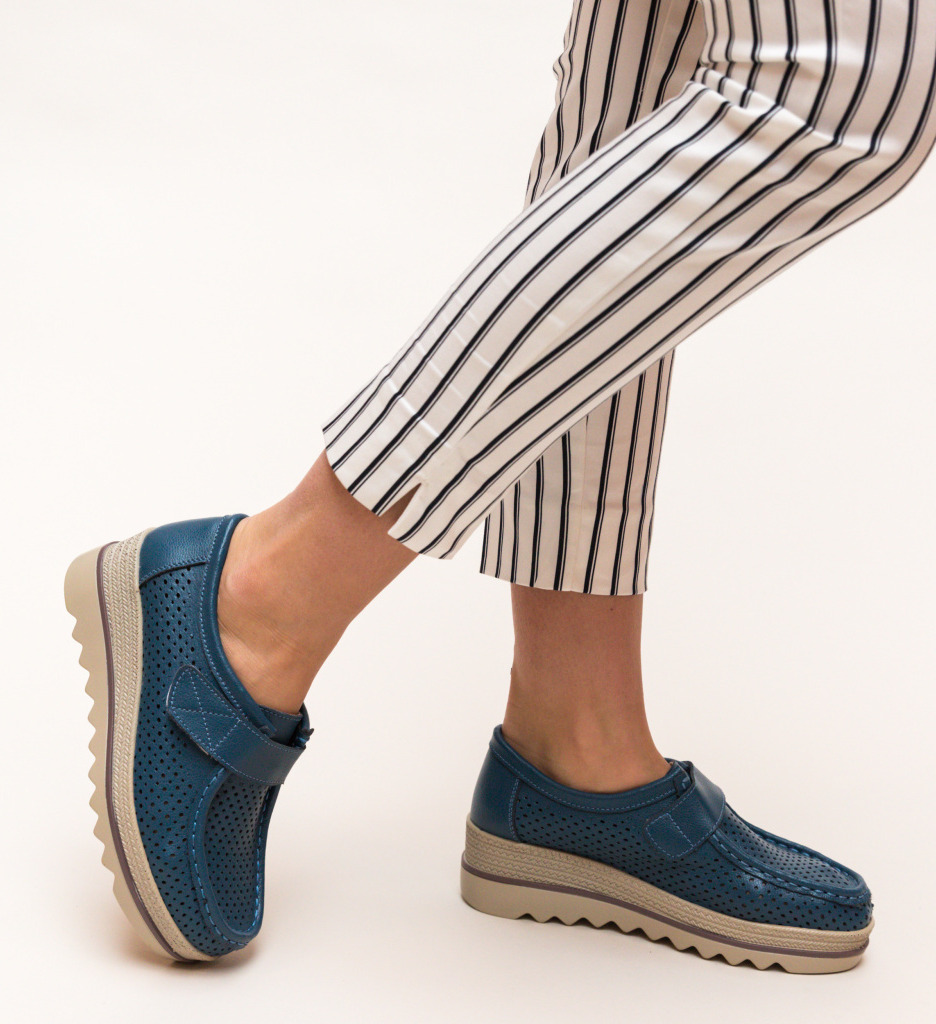 Pantofi Casual Histria Albastri - Confort și Stil - imagine 2