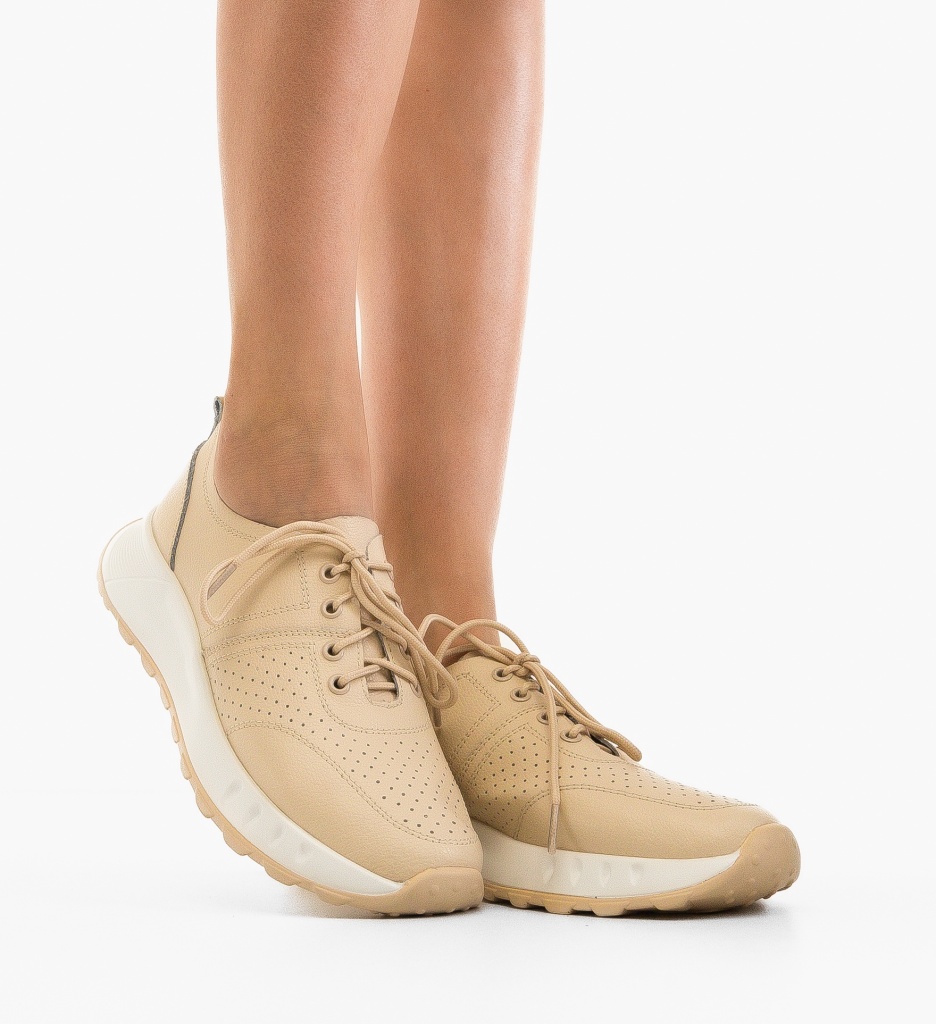 Sneakers Horazia Bej - Confort și Stil Urban