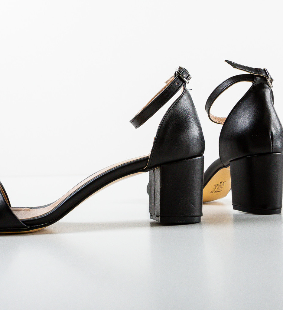 Sandale Toc Alinao Negre | Eleganță Asigurată - imagine 7