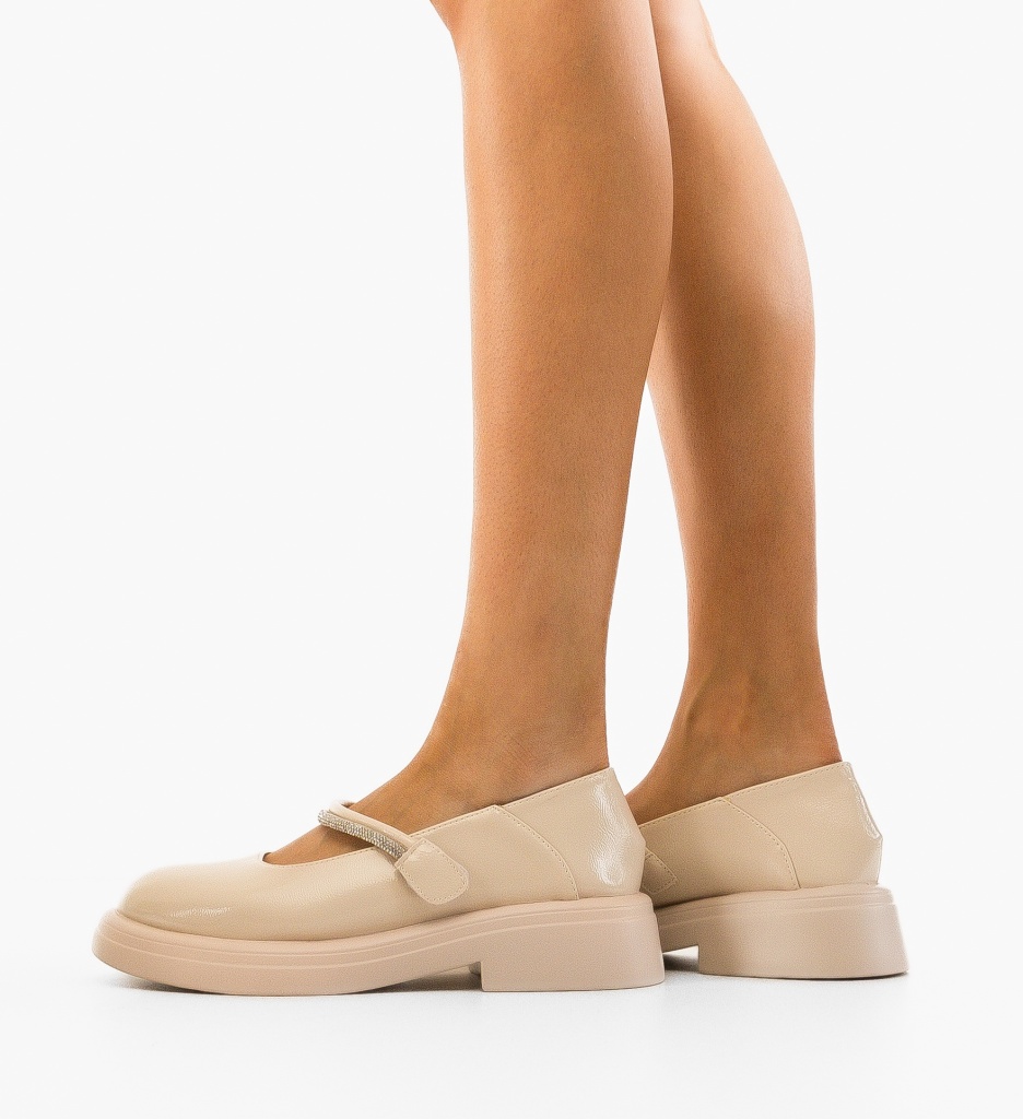 Pantofi Casual Dama Bej Maeve - Confort Zi de Zi - imagine 2