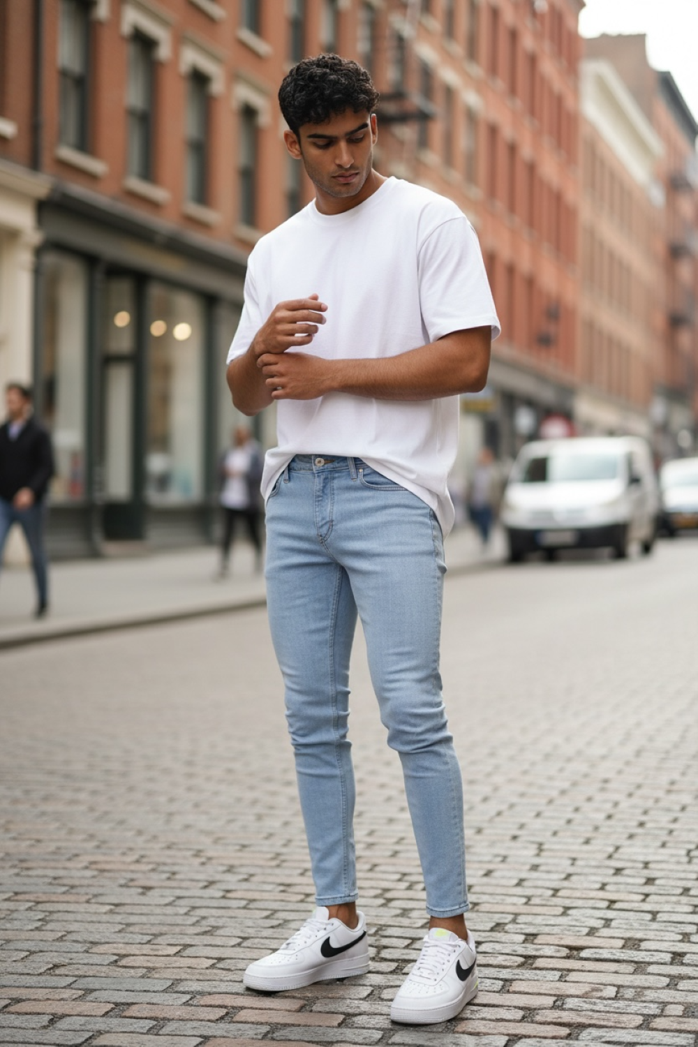 Blugi Barbati Conici Stil Modern Versatil - imagine 2