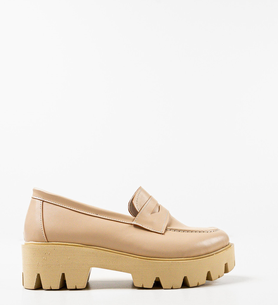 Pantofi Casual Dama Gyna Confort Bej - imagine 6