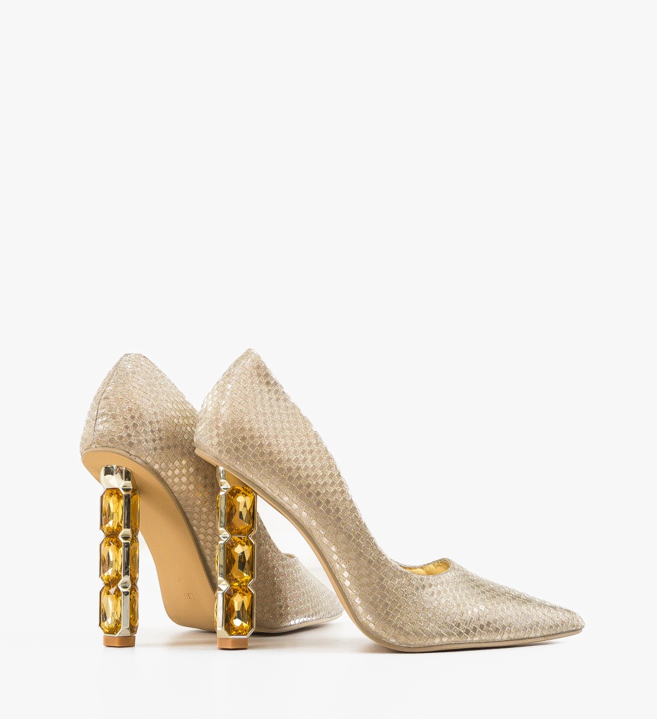 Pantofi Dama Kagiso Aurii - Eleganță și Stil - imagine 4
