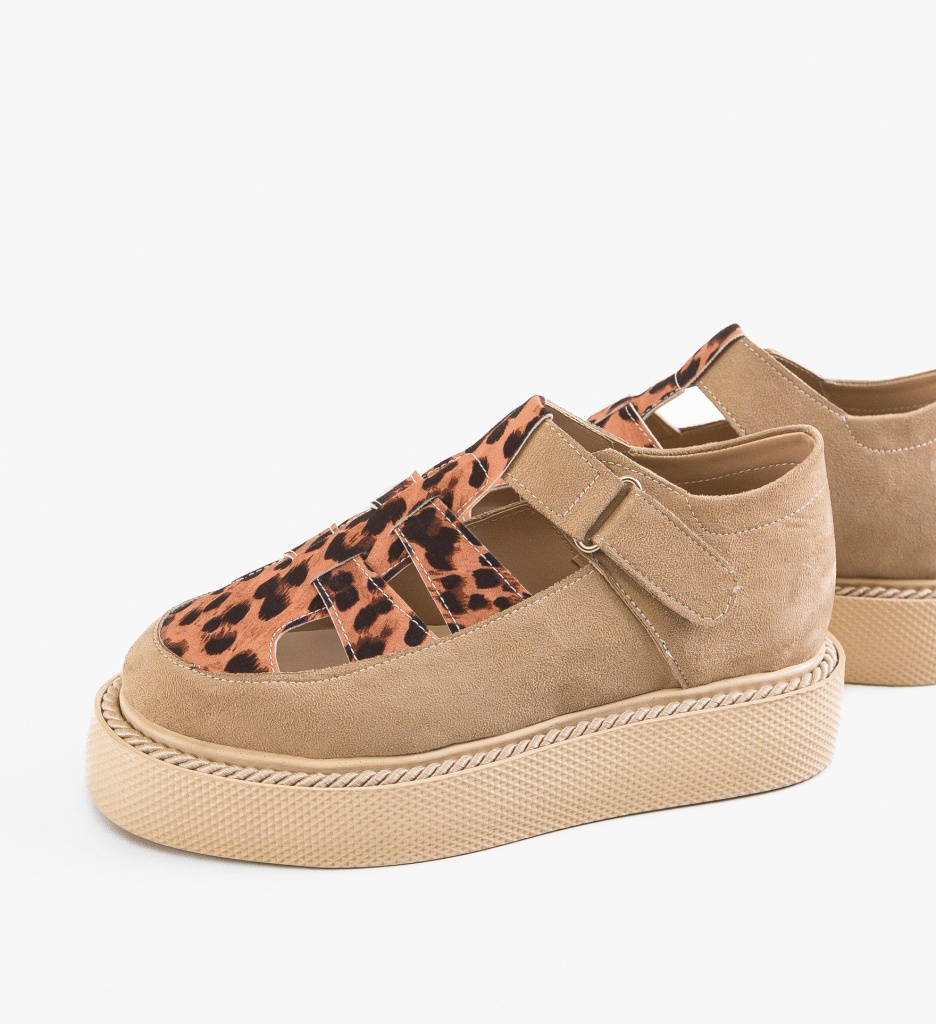 Pantofi Casual Gryndy Bej - Confort Stilat - imagine 7