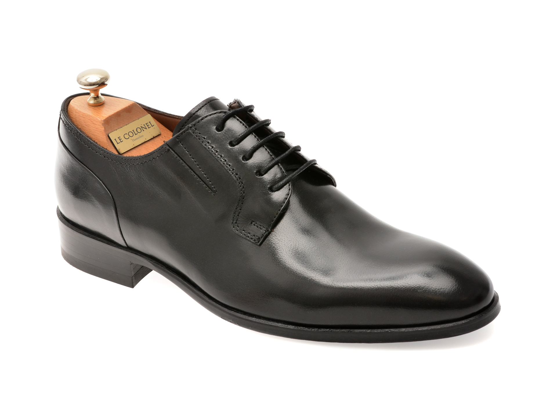 Pantofi LE COLONEL negri din piele naturală