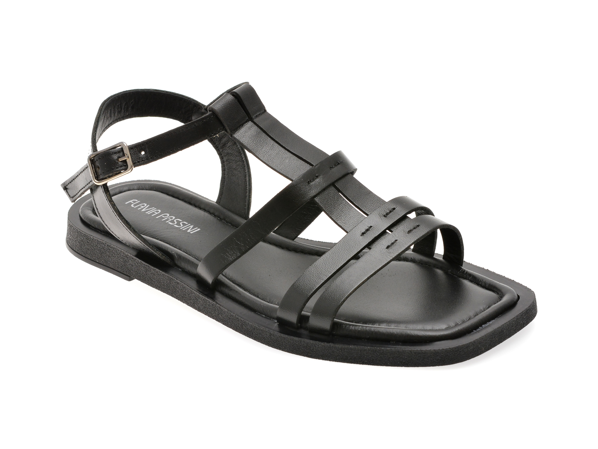 Sandale Flavia Passini Negre | Piele Naturală