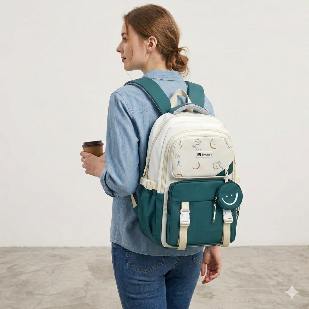 Rucsac Picadili Sabira GT3672, Verde, Practic - imagine 5
