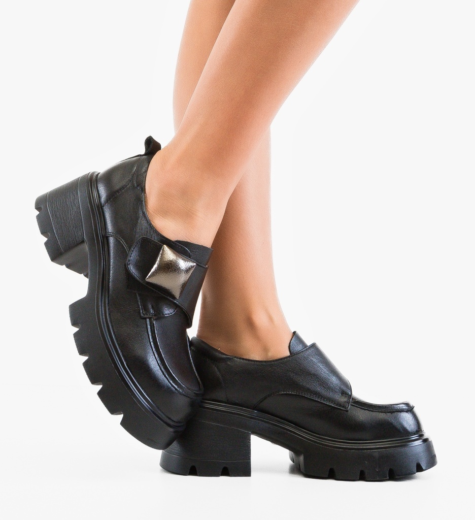 Pantofi Casual Nanyt Negri - Confort și Stil - imagine 3