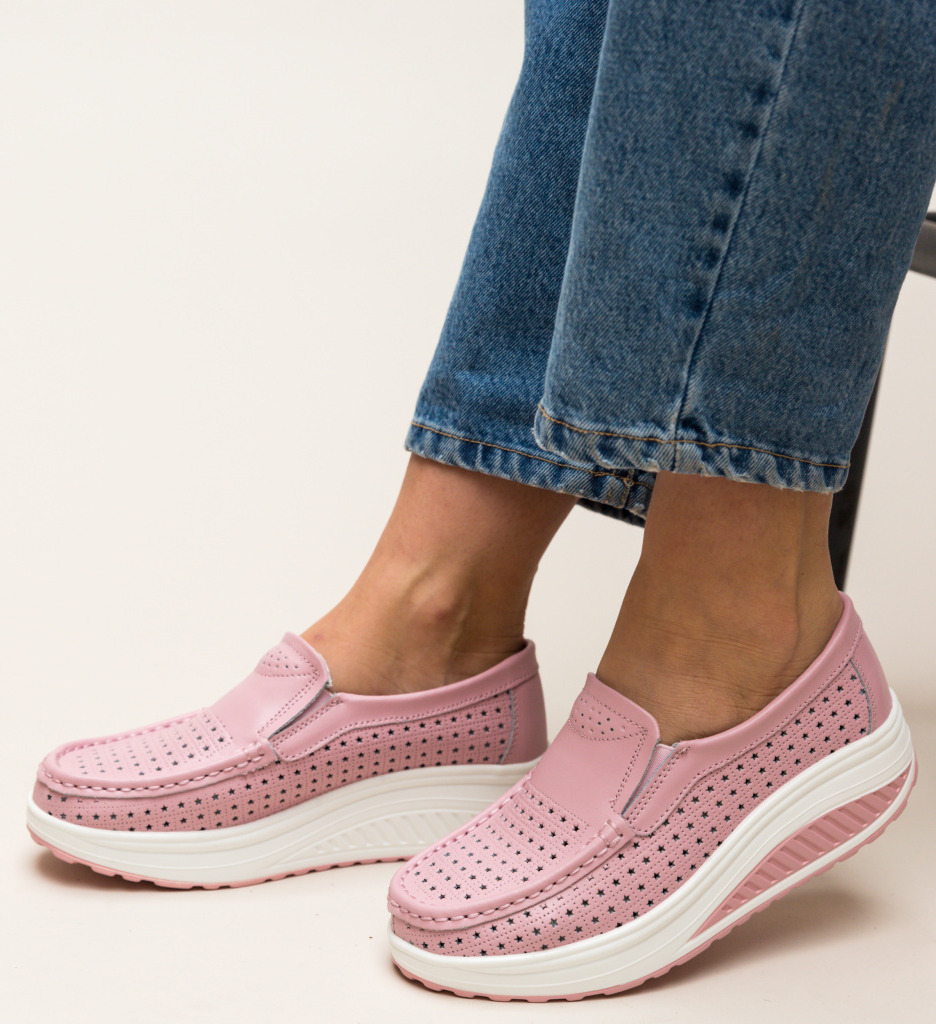 Pantofi Casual Bicaz Roz - Confort și Stil Zilnic - imagine 3