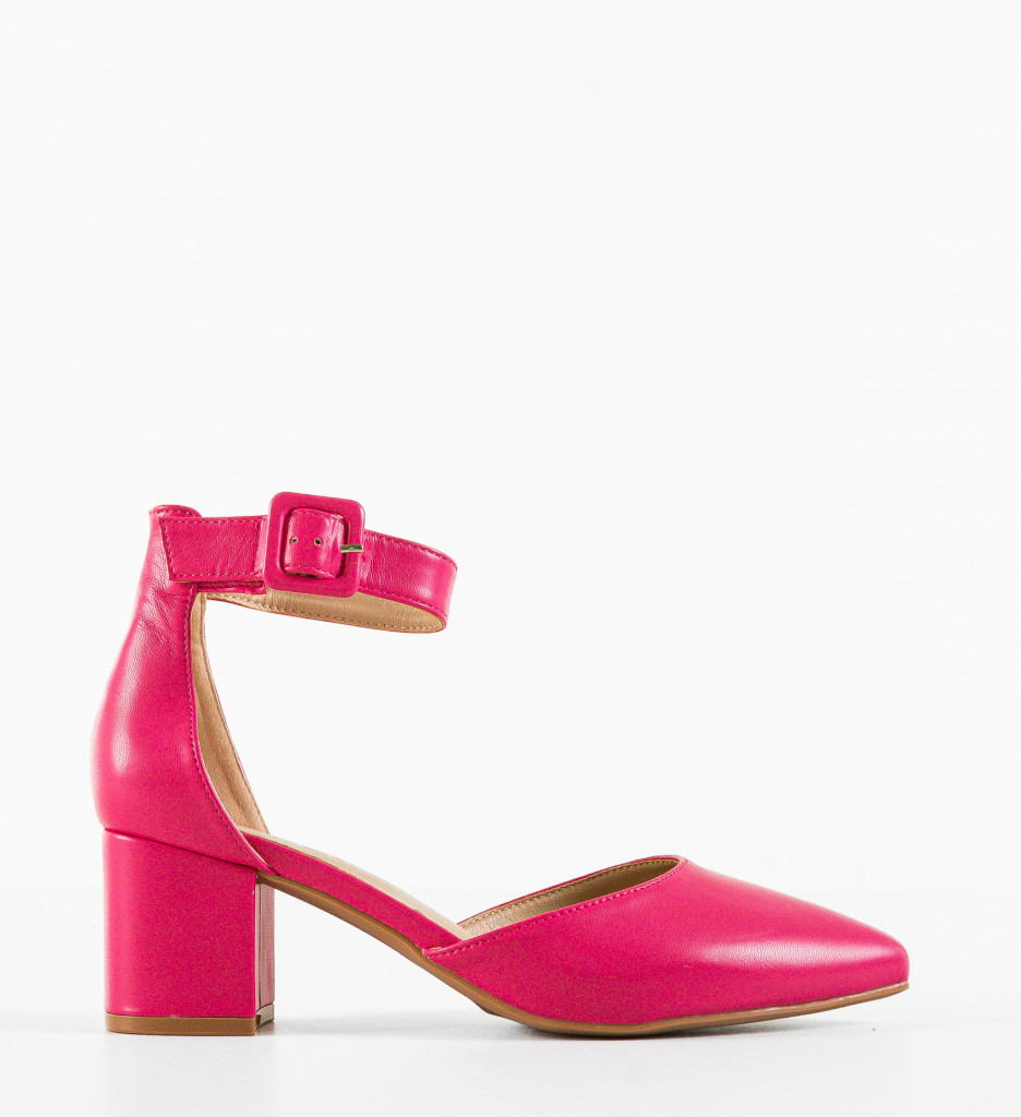 Pantofi cu Toc Anerose Fuchsia - Stil Glamour - imagine 6