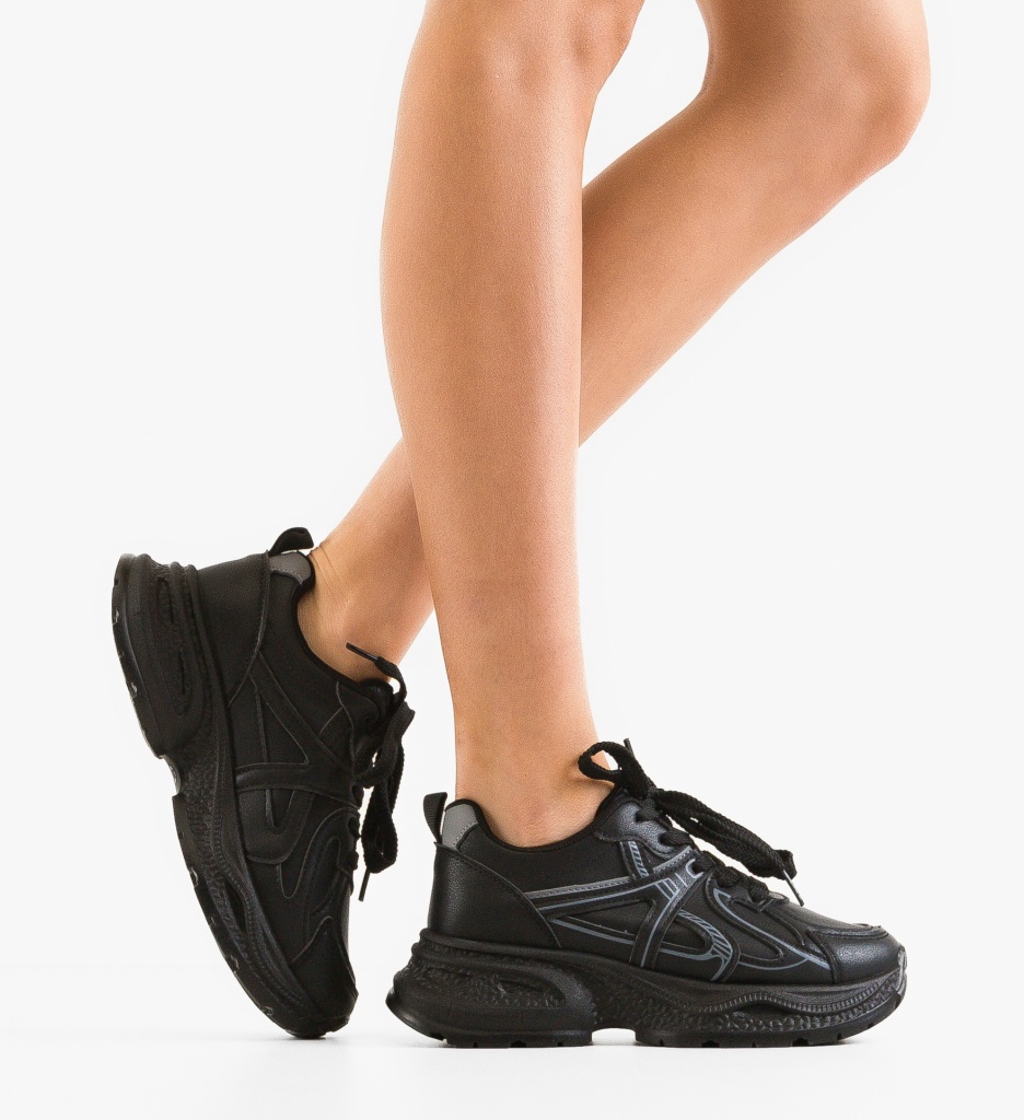 Sneakers Dama Prigan Negri - Confort și Stil