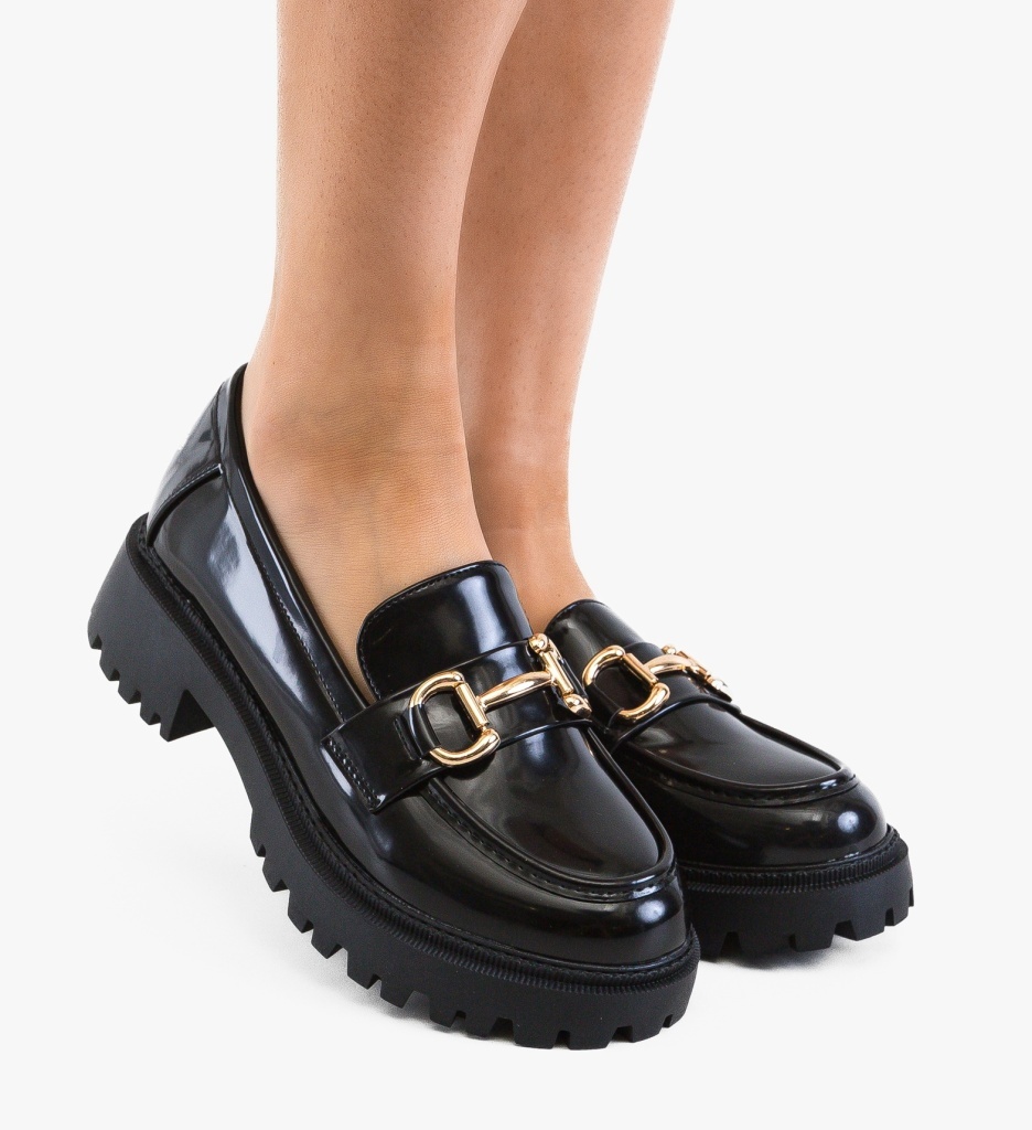 Pantofi Casual Dama Lisine Negri Confort - imagine 2
