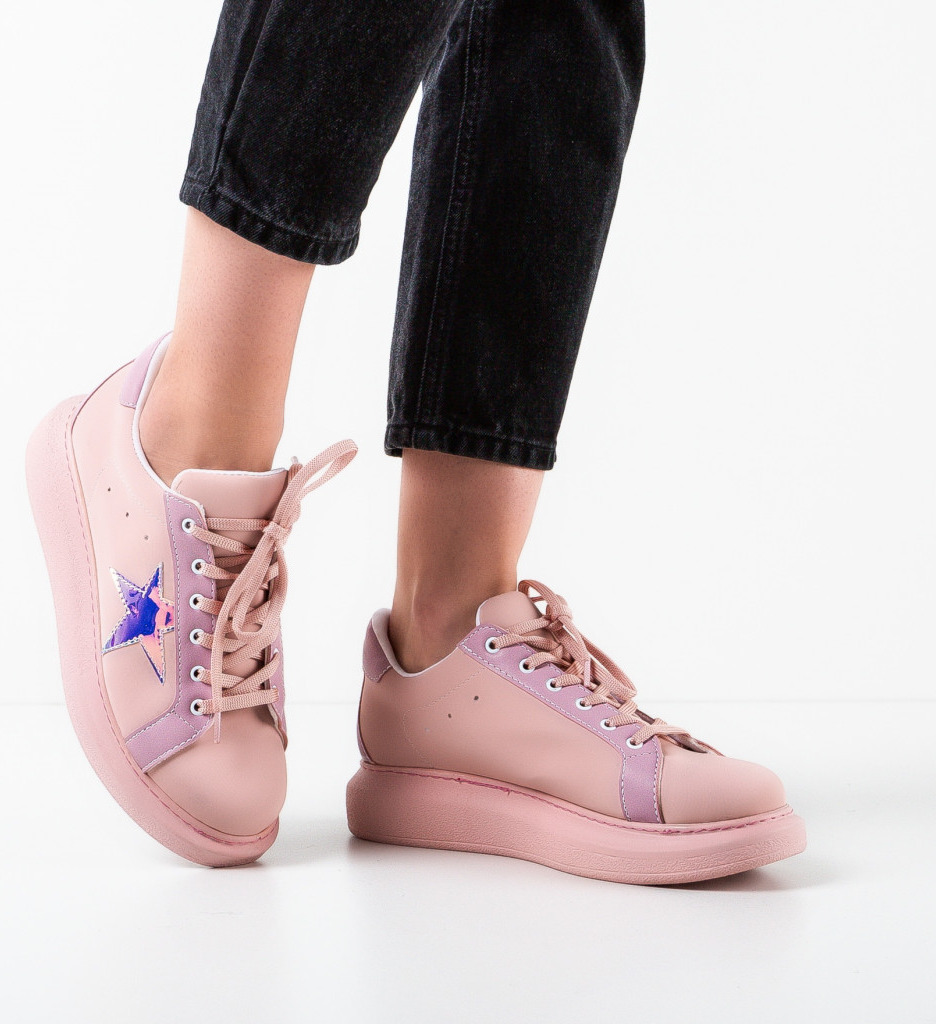 Sneakers Dama Feet Roz - Confort și Stil - imagine 3