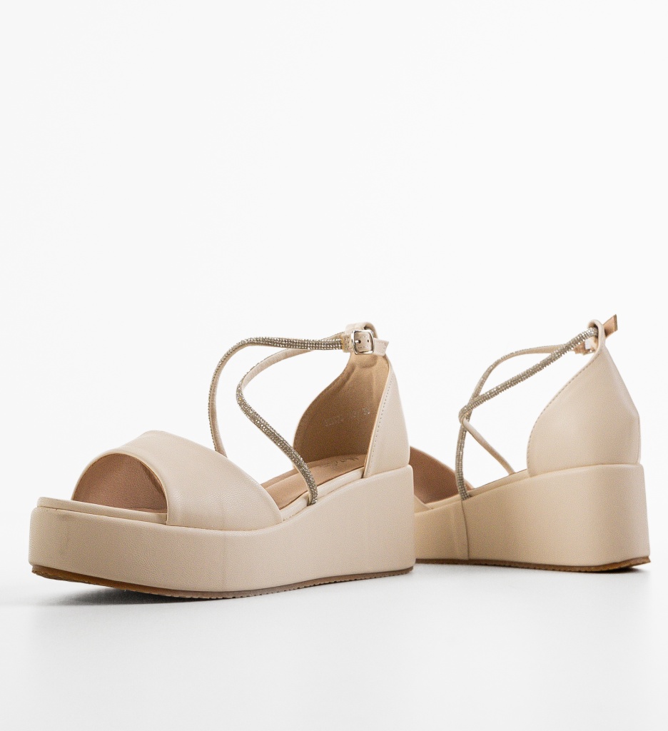 Sandale Dama Moremio Bej | Eleganță și Confort - imagine 5
