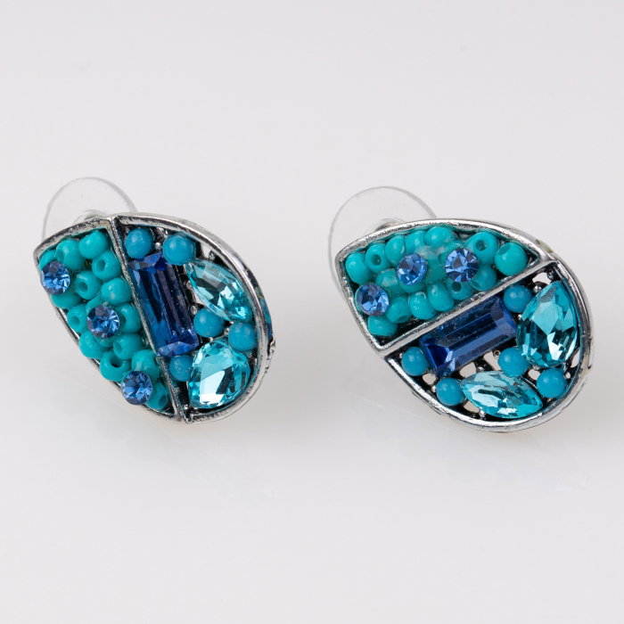 Cercei Turquoise Lacrimă Shopika | Eleganță Metalică