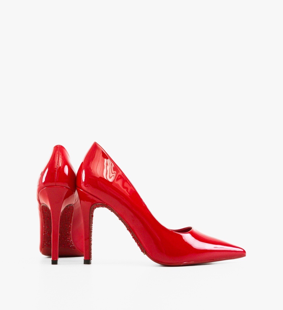 Pantofi Damă Honny Roșii cu Toc Eleganți - imagine 7