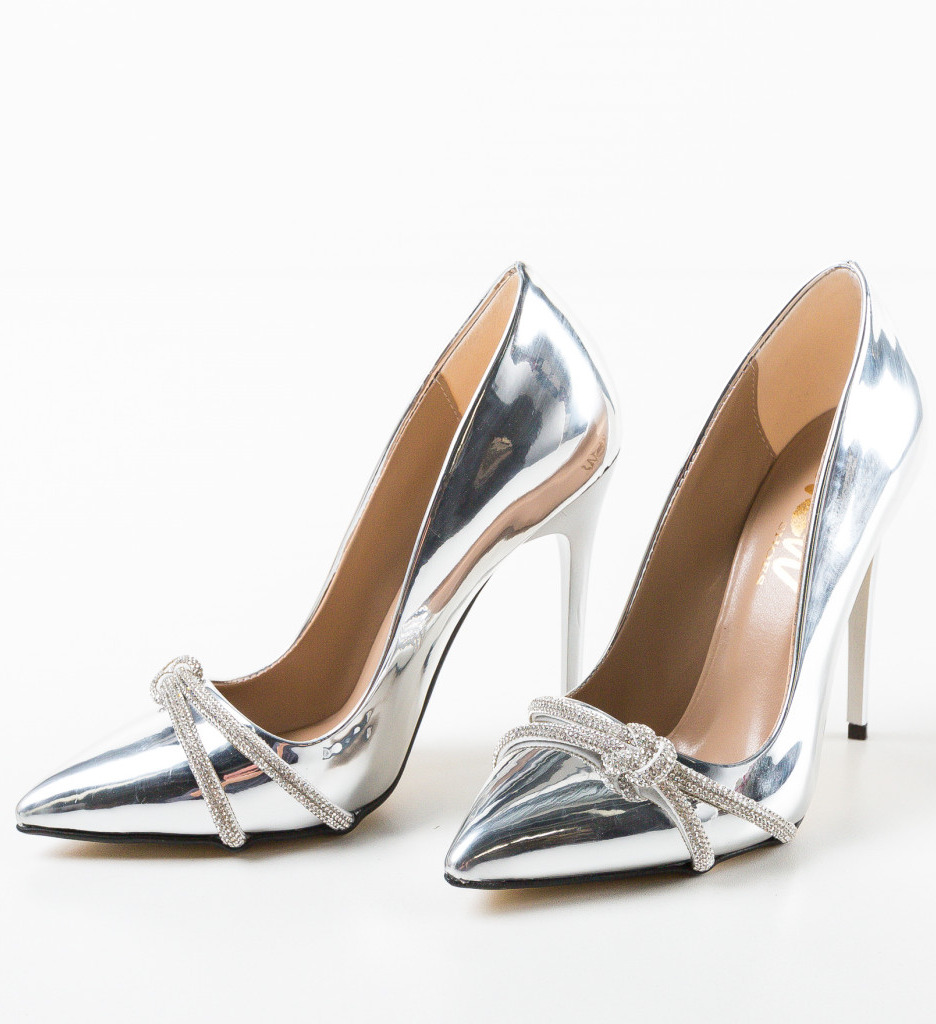 Pantofi Casette Argintii - Eleganță și Stil - imagine 6