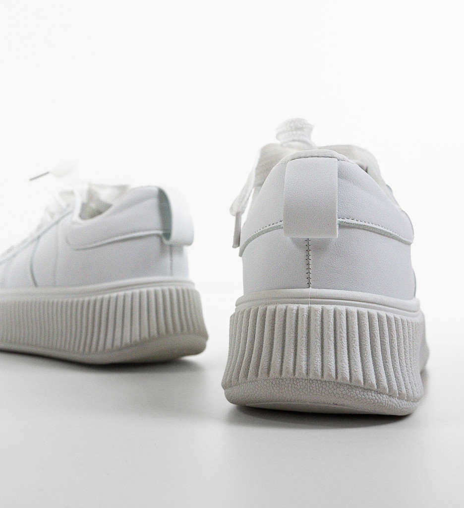 Sneakers Dama Kiona Albi 2 - Confort și Stil - imagine 7