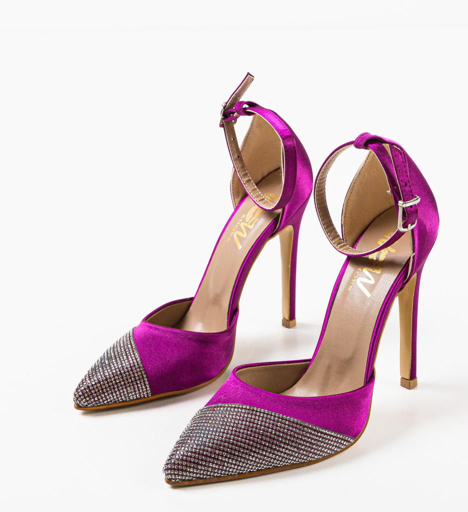 Pantofi cu Toc Mov Eleganți pentru Ocazii Speciale - imagine 3